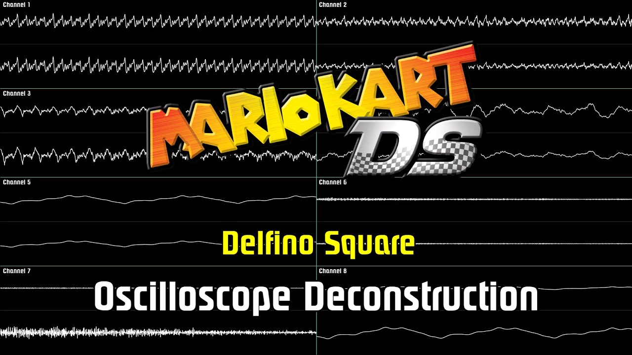 Mario Kart DS Kiosk Demo - Delfino Square [Oscilloscope Deconstruction]