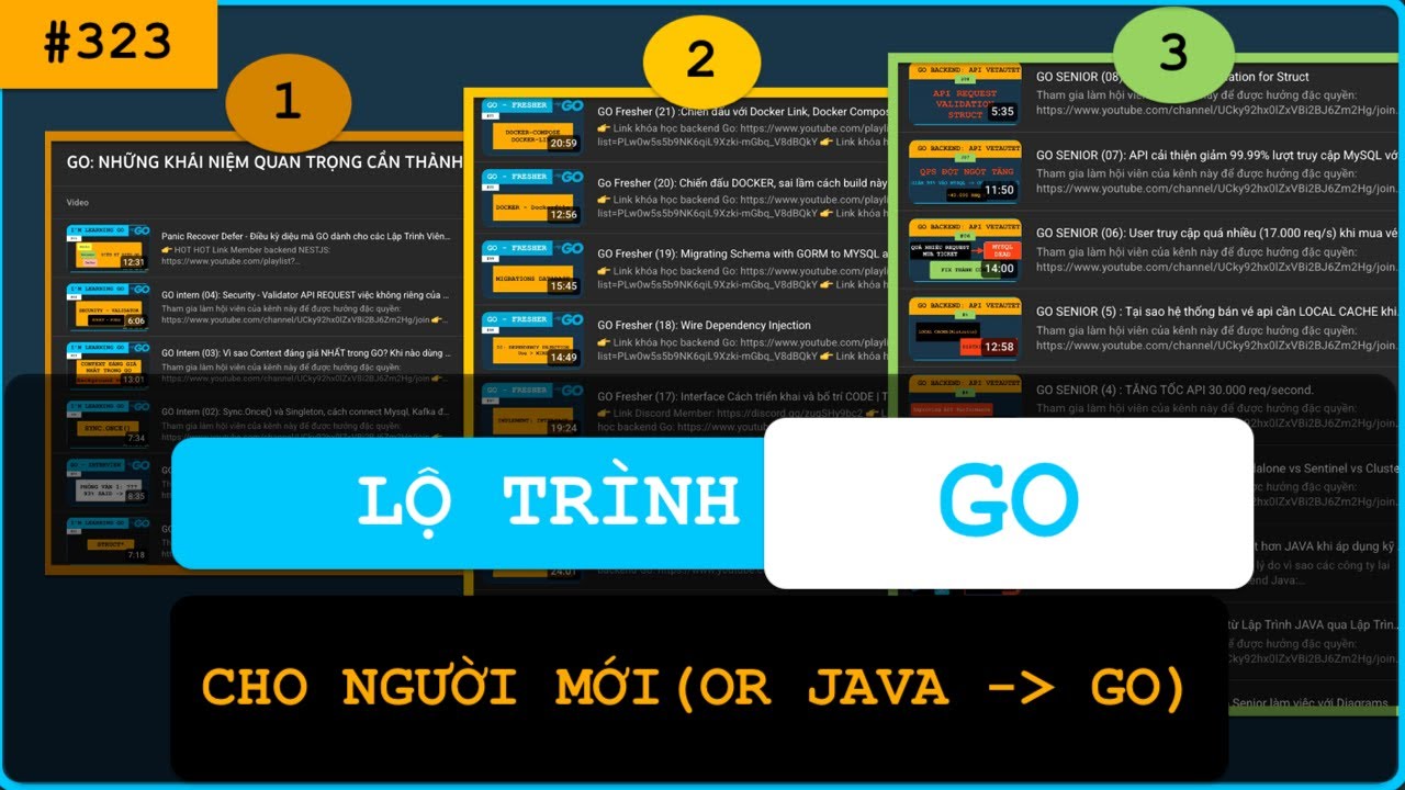 LẬP TRÌNH GO CHO NGƯỜI MỚI (or JAVA to GO) | Intern - Fresher - Junior - Senior | Lộ trình này là đủ