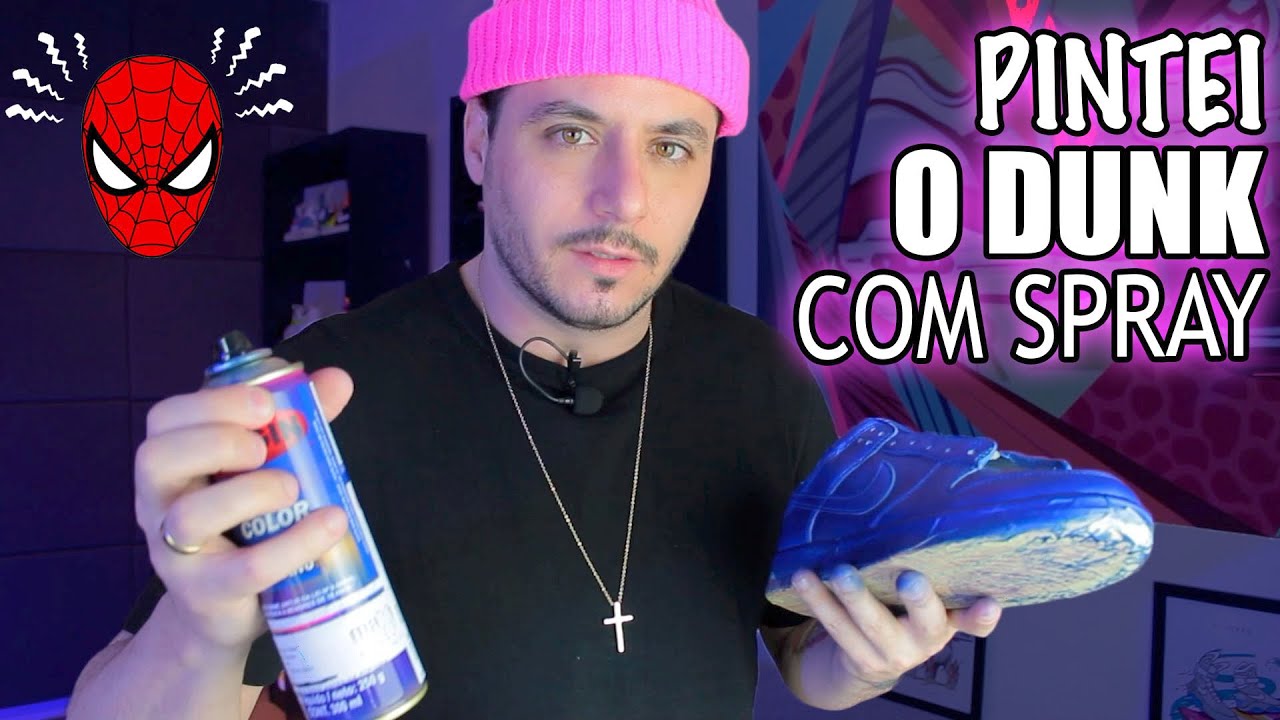 CUSTOMIZEI um NIKE DUNK com SPRAY Homem Aranha