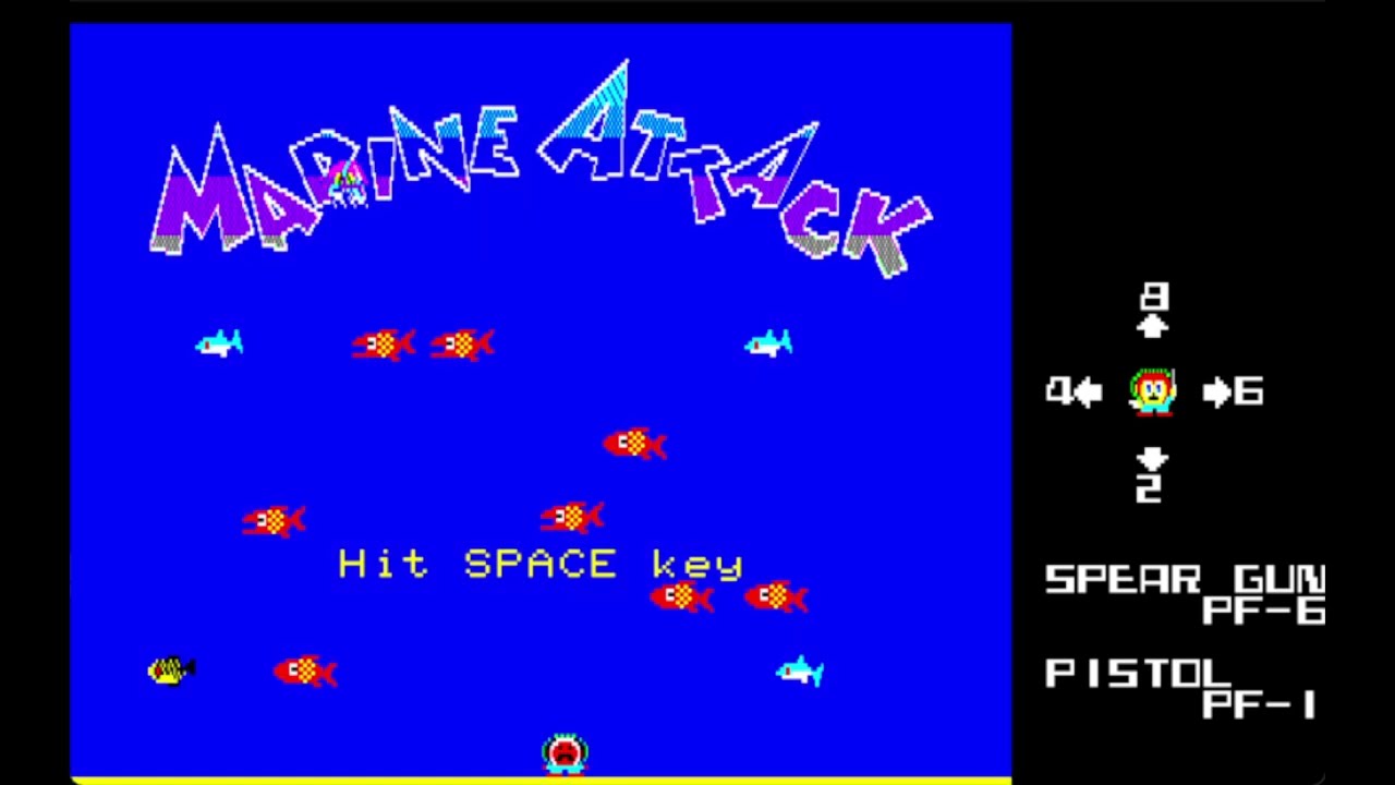 Marine Attack/マリーン・アタック (Fujitsu Micro-7, 1984, Cross Media Soft/Hisaki Yokoi/Satoshi Honda)