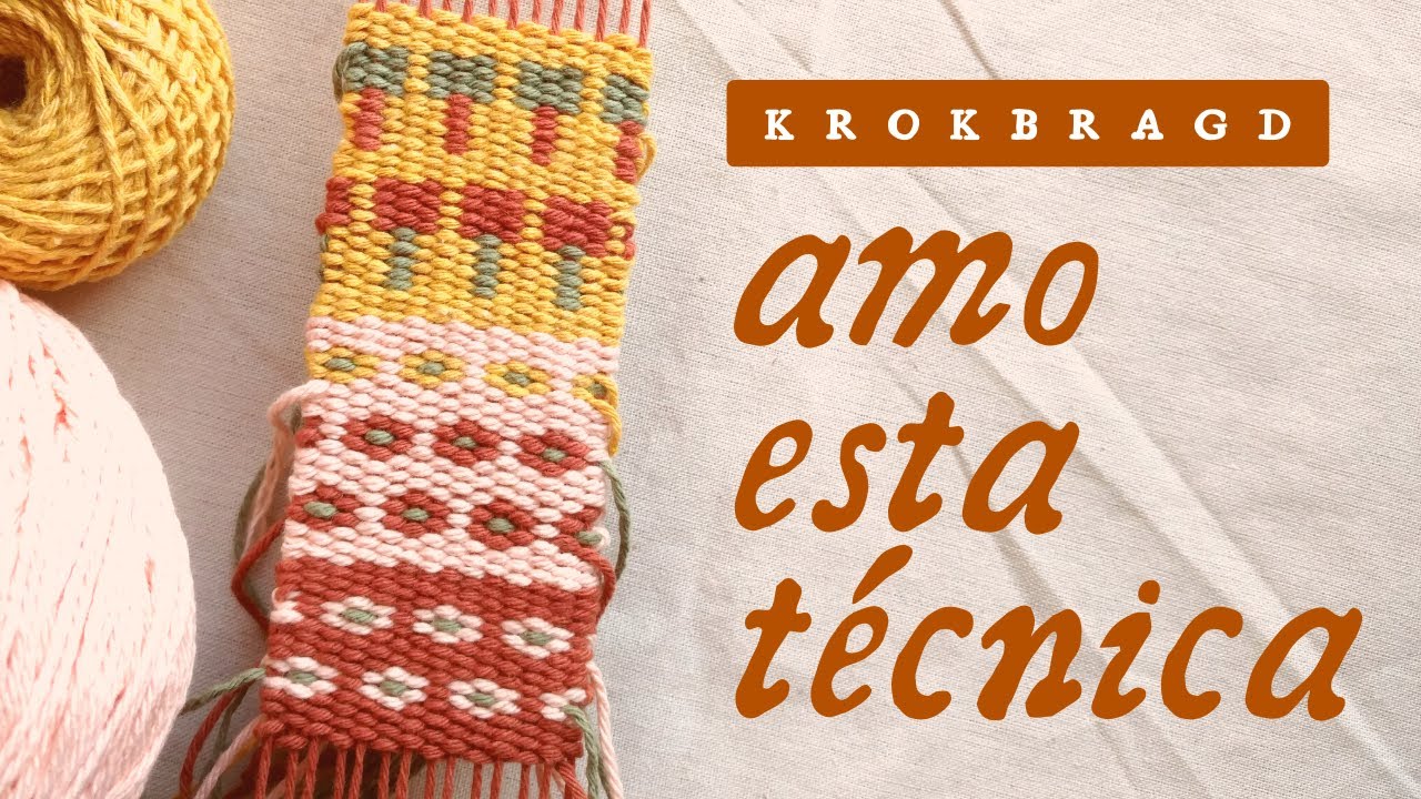 Técnica Krokbragd | Cómo tejer flores en telar bastidor 😍  - ¡A laburar la paciencia!
