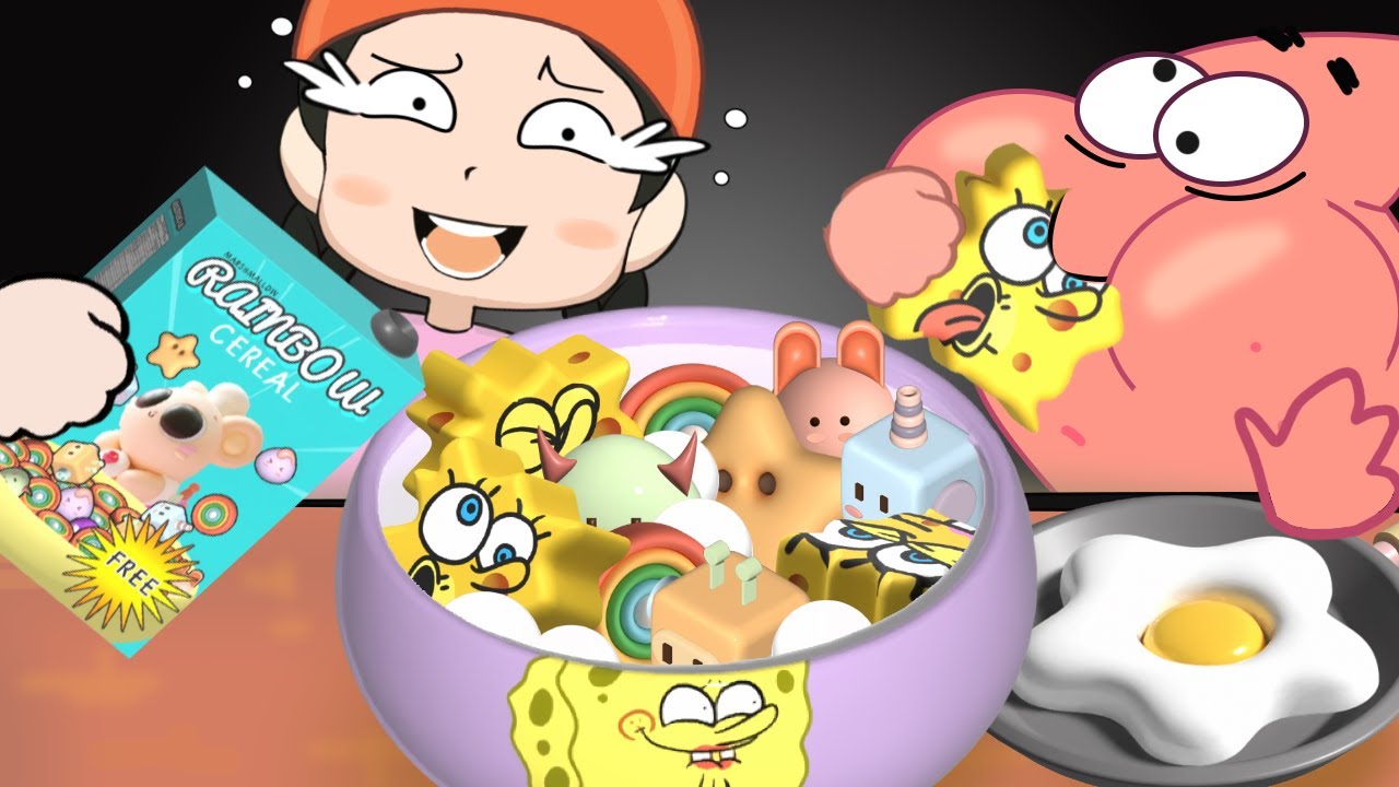 SpongeBob vs DONA Cereal Mukbang Animation!!!