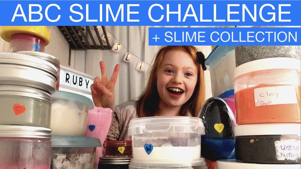 Exclusive: ABC SLIME CHALLENGE | SLIME COLLECTION | DIY KINETIC SAND SLIME | RUBY ROSE UK