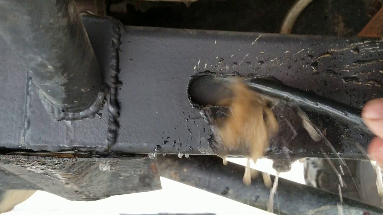 Cleaning inside Jeep frame