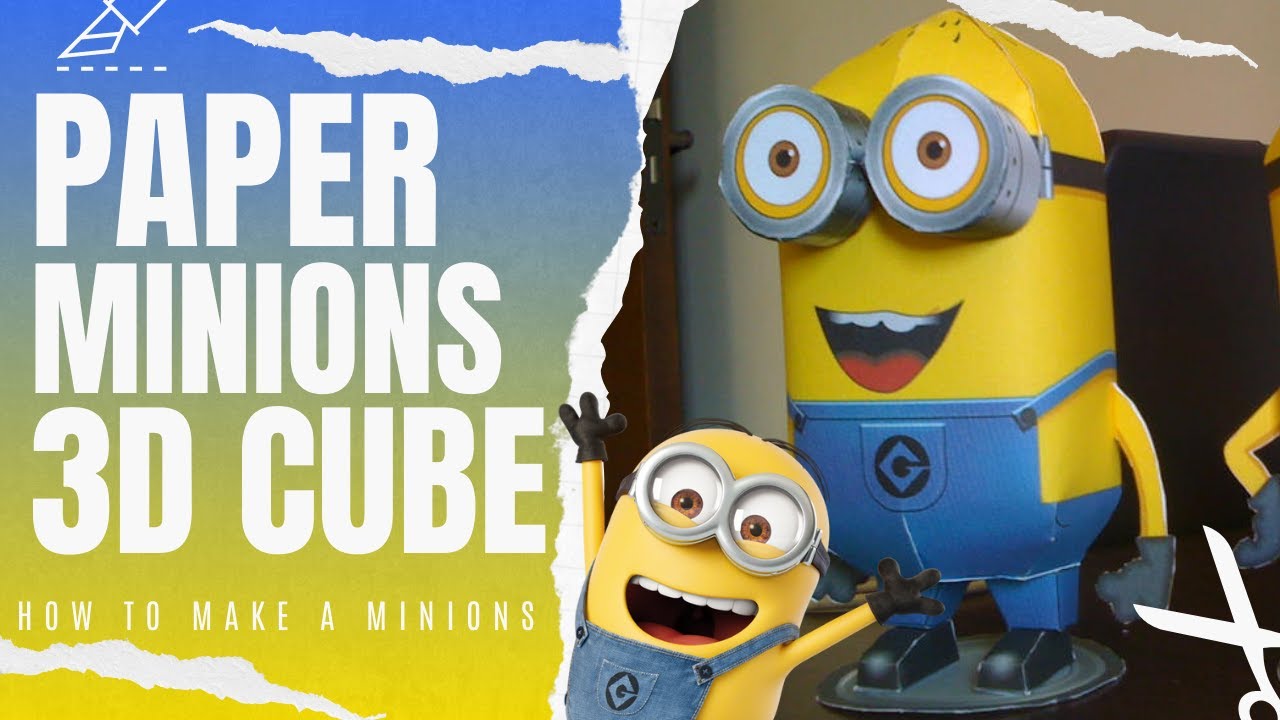 Easy Peasy Minion Paper Cube Craft: Your Next Favorite 3D DIY Origami Project! / Paper Crafts