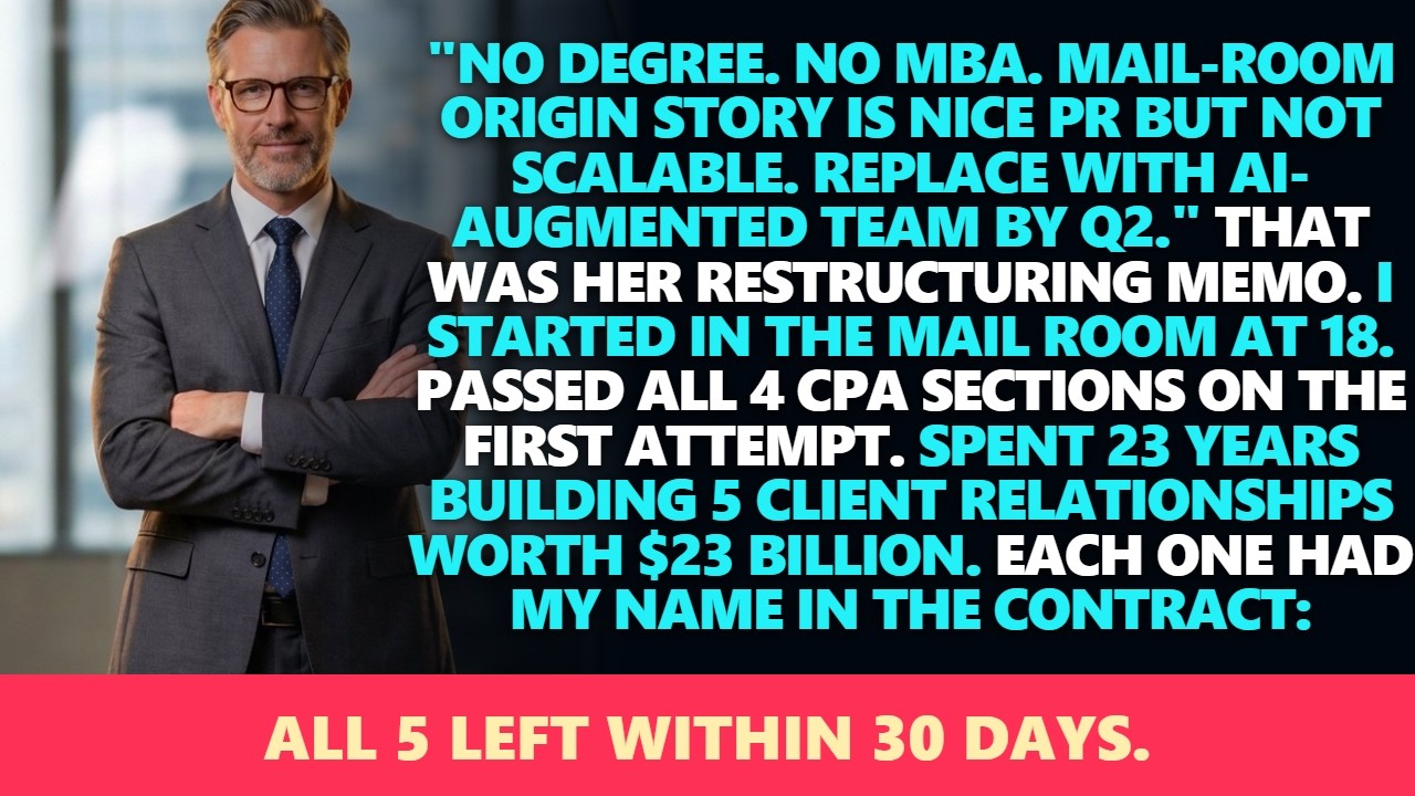New Boss Fired the Only Partner the Clients Trusted — All 5 of Them Left Within 30 Days