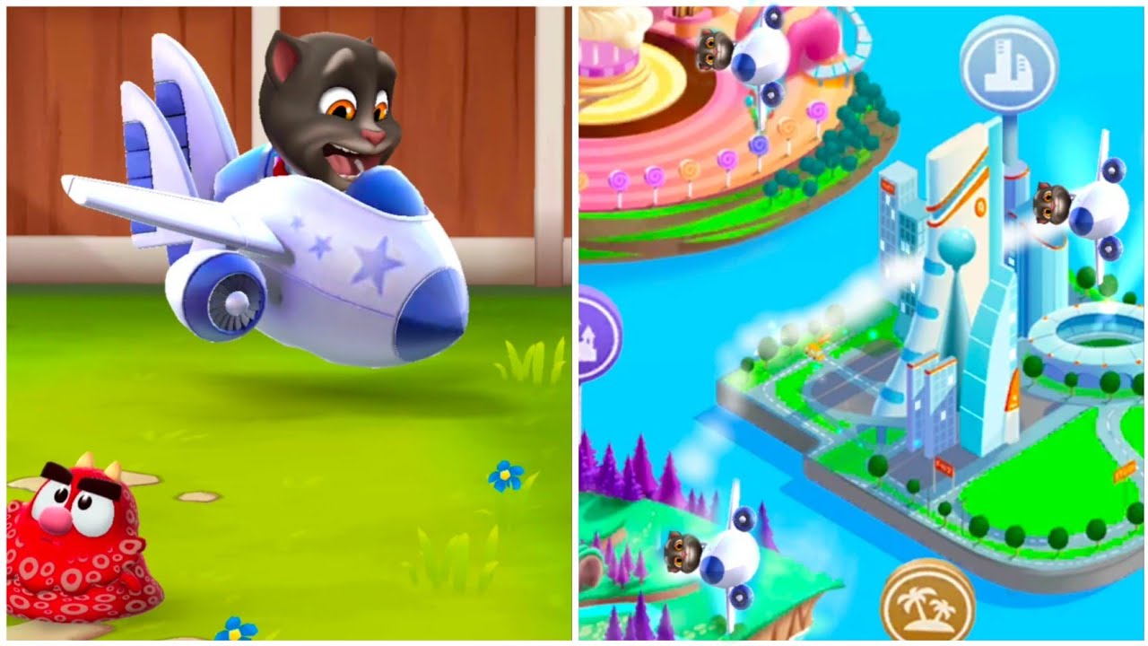 My Talking Tom 2 😺 Fun with Flight Challenge 😉 Funny moments My Tom 😊 Tom and Jerry fun ☺️