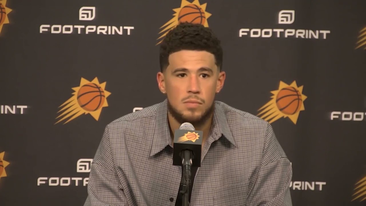 Devin Booker post game press conference after losing to Victor Wembanyama and the Spurs #nba