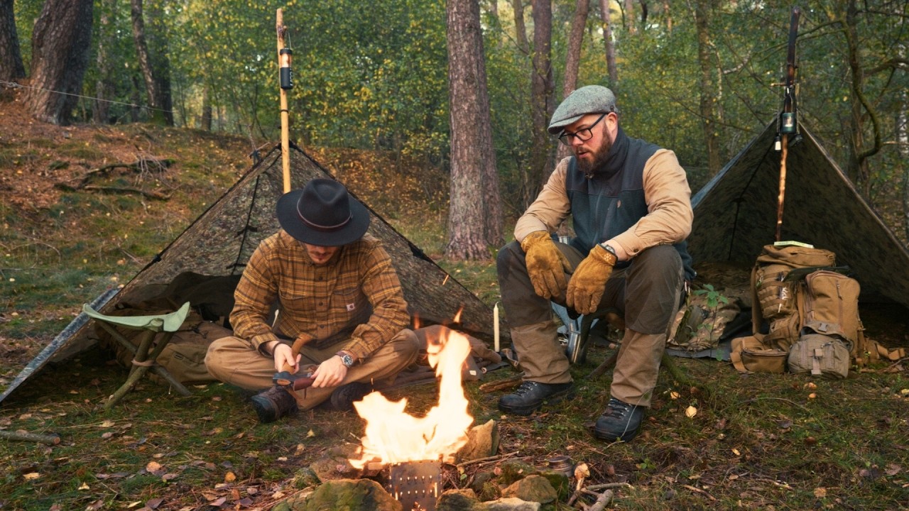 Kochen, Kaffee & Kienspan - Entspanntes Bushcraft Camping im Herbstwald