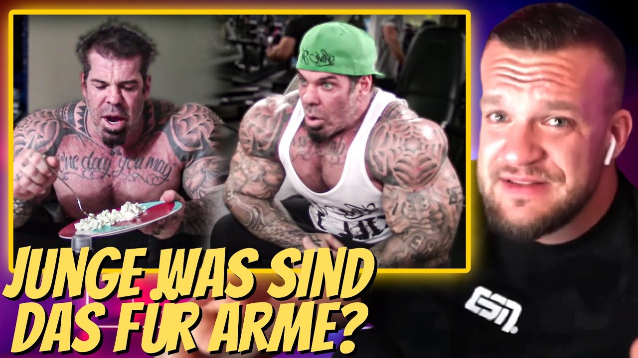 GEISTESKRANK!!! Rich Piana's Geheimnis seines 61cm Oberarms live Reaktion William Niewiara