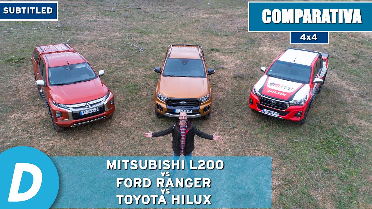 Prueba 4x4 ¡al límite!: Toyota Hilux vs Ford Ranger vs Mitsubishi L200 (Triton) | Prueba offroad
