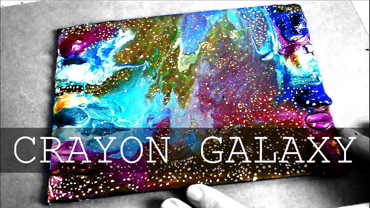 DIY Galaxy with melted crayons ● Galaxia de crayones derretidos