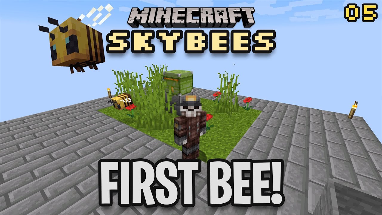 Minecraft: Sky Bees - 5 - First Bee!