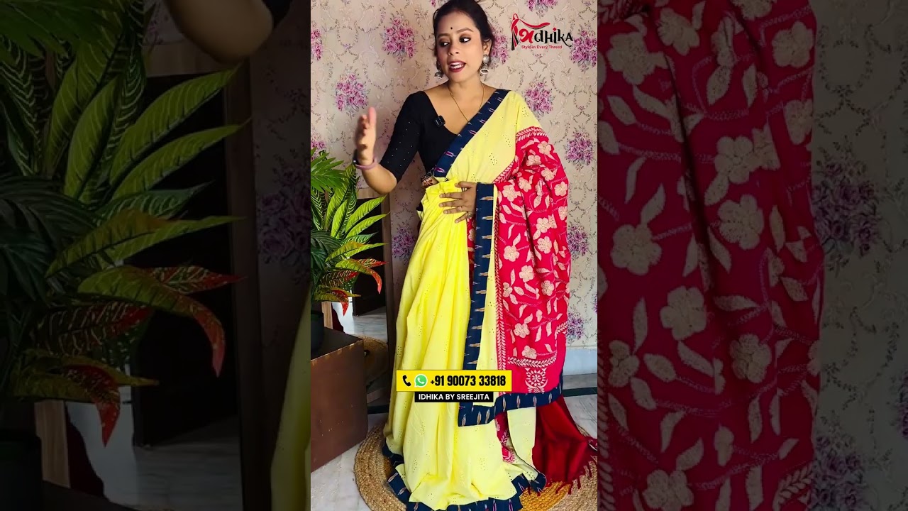 Kantha With Hakoba Mix Nokshi Kantha Work Saree with Blouse | Idhika by Sreejita | ₹4550/-