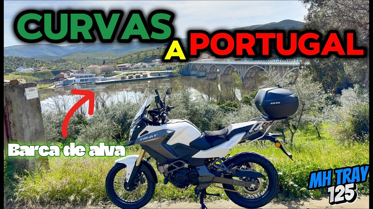 Curvas a PORTUGAL en Moto 125 / Visita a Barca de Alva / MH TRAY 125 #moto #motovlog #trail