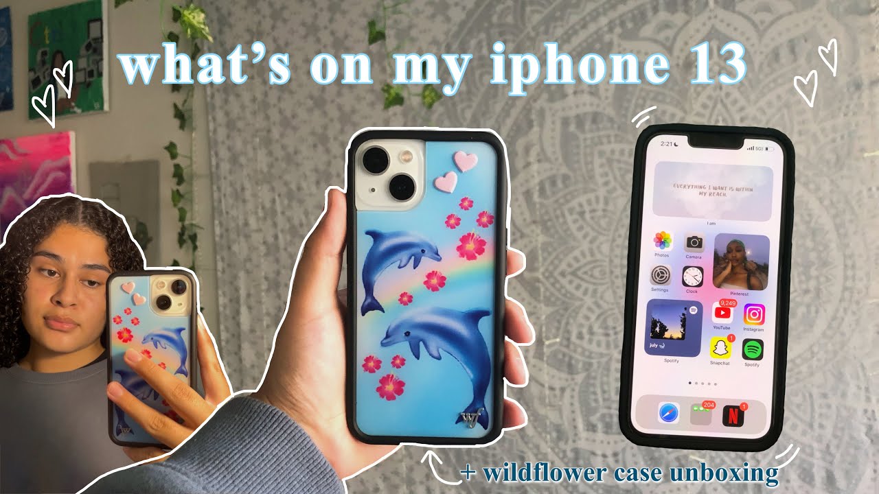 what's on my iphone 13 + wildflower case unboxing ☆