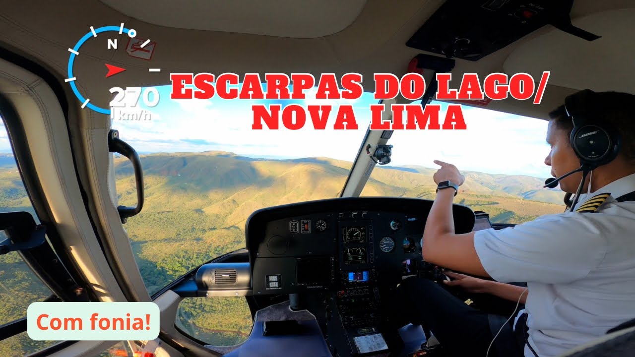 Decolando de Capitólio para Nova Lima de Airbus H125| Fonia Completa na cabine do helicóptero!