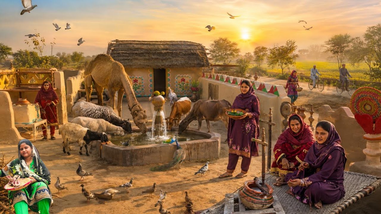 Ancient Desert Women Morning Routine | Traditional Desert Village Food | Village Life Pakistan