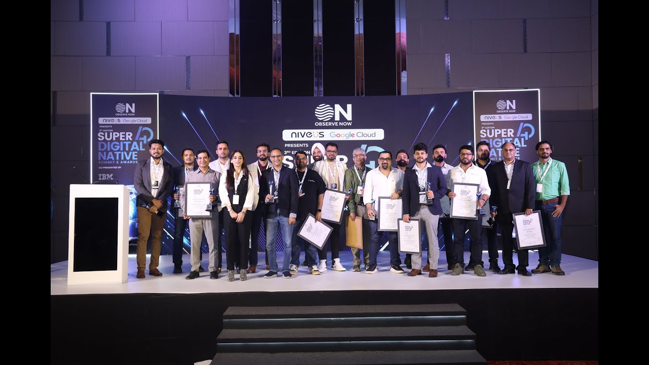 Awards Ceremony at the ObserveNow's 3rd Edition of Super40 Digital Native Summit & Awards Gurugram