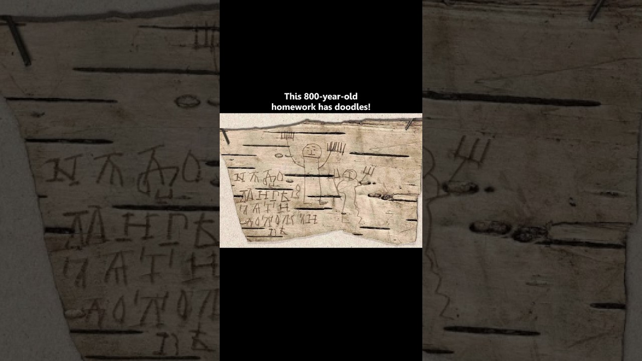 This 800 year old homework has doodles! #story #history #storytime