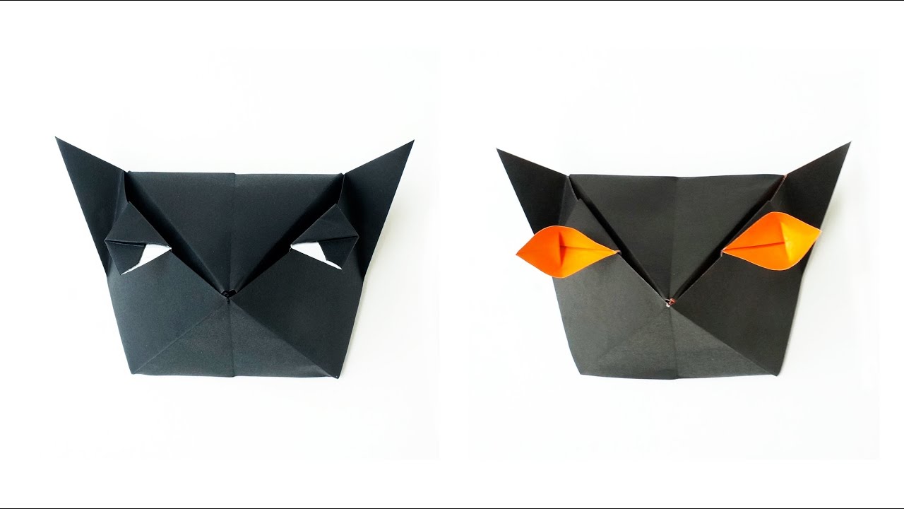Paper Halloween Cat-Head and Box :: Caja Cabeza de Gato