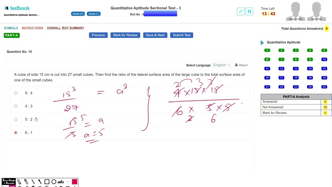 SSC CGL LIVE TESTBOOK MOCK NUMBER 3 || Maths Live Sectional Mock