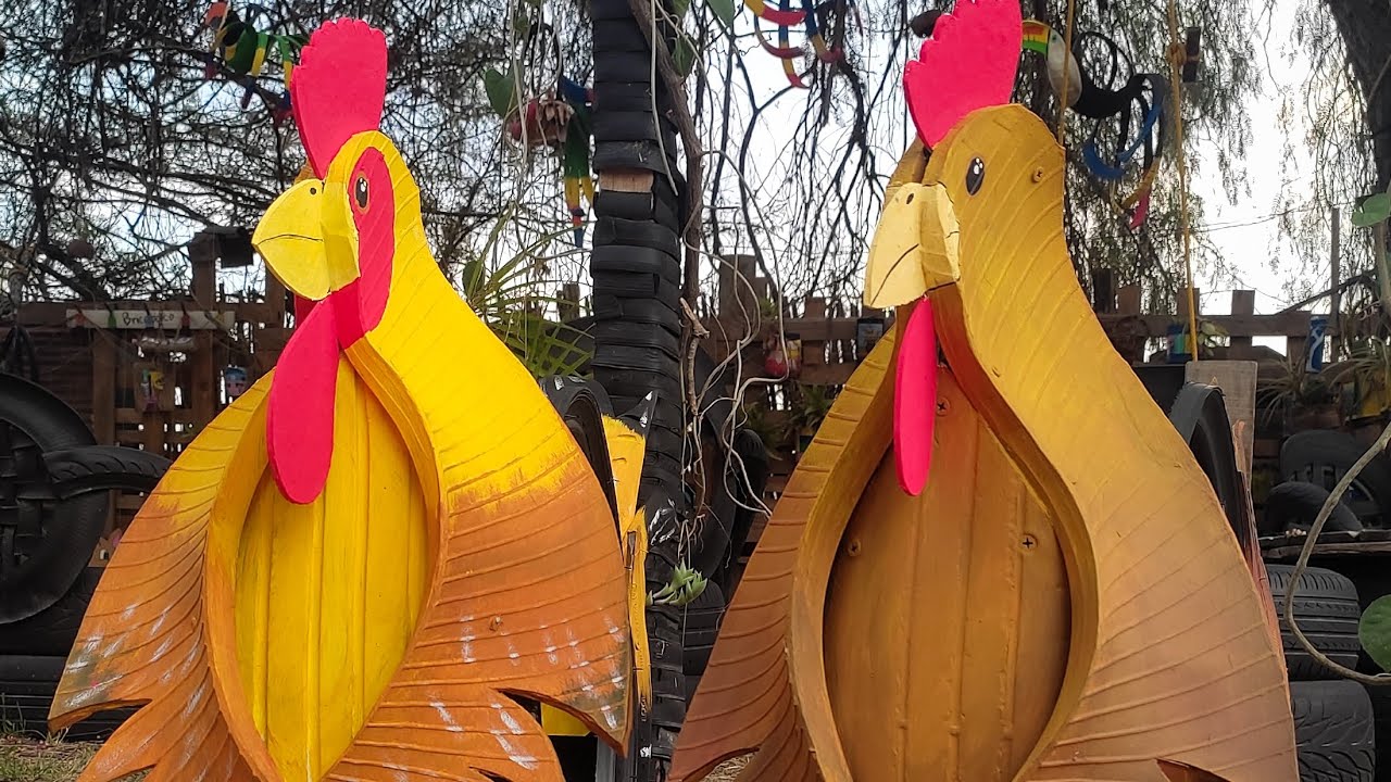 Cómo hacer gallos con neumáticos. ♻️😃