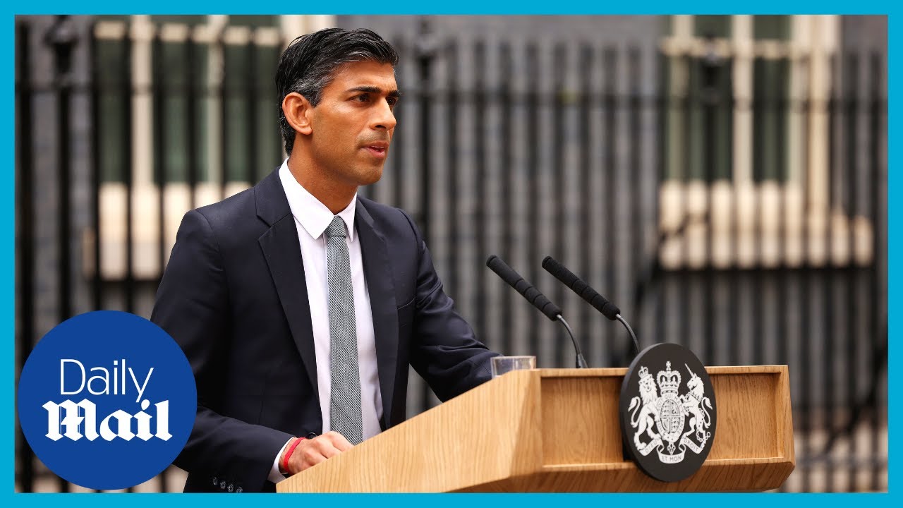 Rishi Sunak makes first speech as UK Prime Minister and Tory Leader