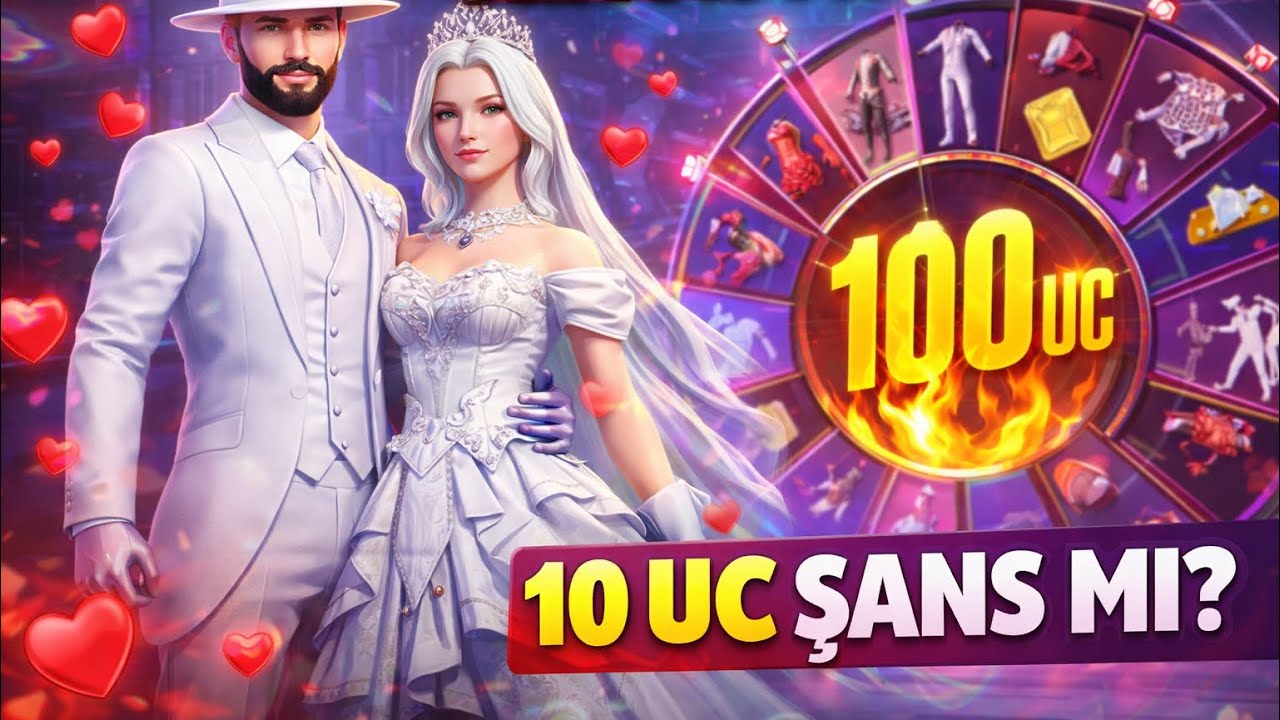 10 UC TEK ATTIM !! GELİNLİK VE DAMATLIK - 14 ŞUBATA ÖZEL SEVGİLİLER GÜNÜ ÇARKI AÇILIMI - PUBG Mobile