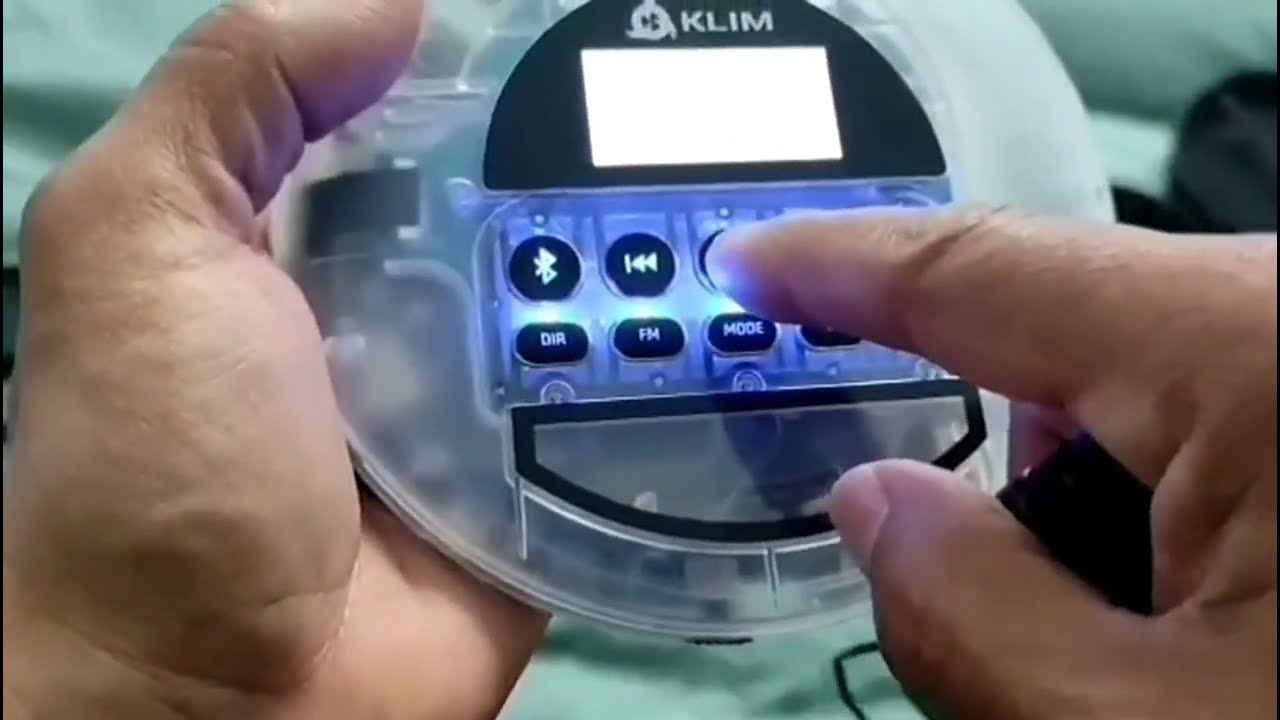 KLIM Nomad Transparent, Lecteur CD nomade à batterie très utile pour écouter ses vieux CD