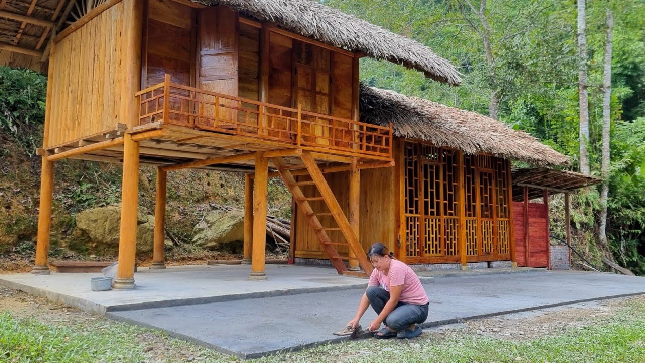 FULL VIDEO: 35 days of a girl building a free life in the mountains and forests | peaceful life