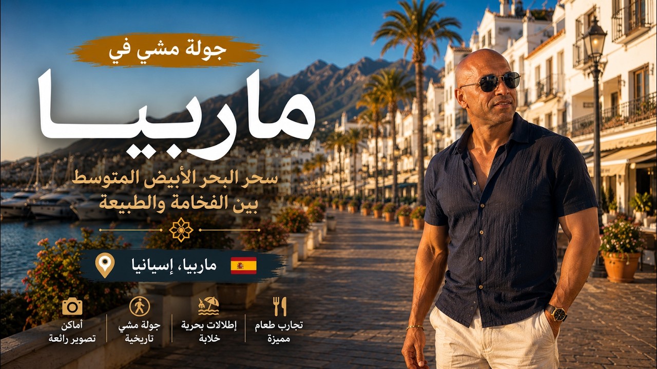 جولة فى مدينة مربيا القديمة - اسبانيا  Walking old Marbella Town streets - Spain