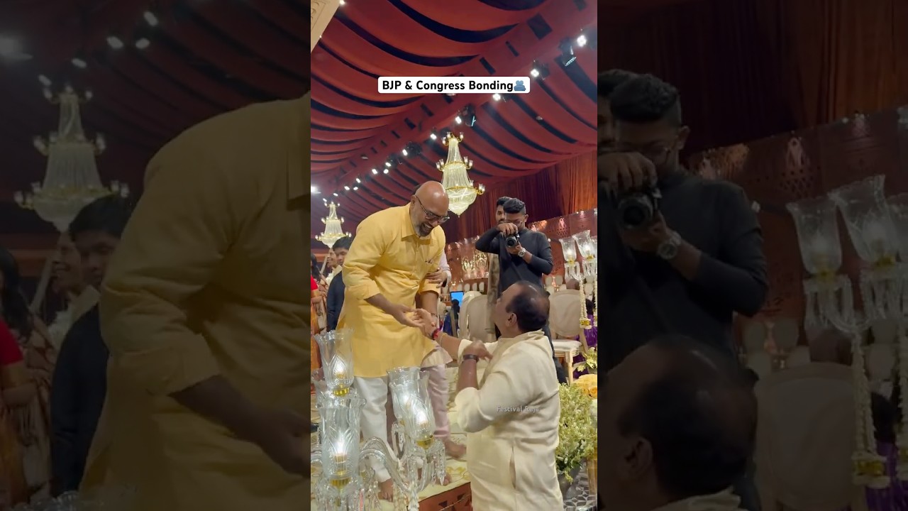 BJP MP Dharmapuri Arvind Attended Komatireddy Venkat Reddy Daughter Wedding #ytshorts