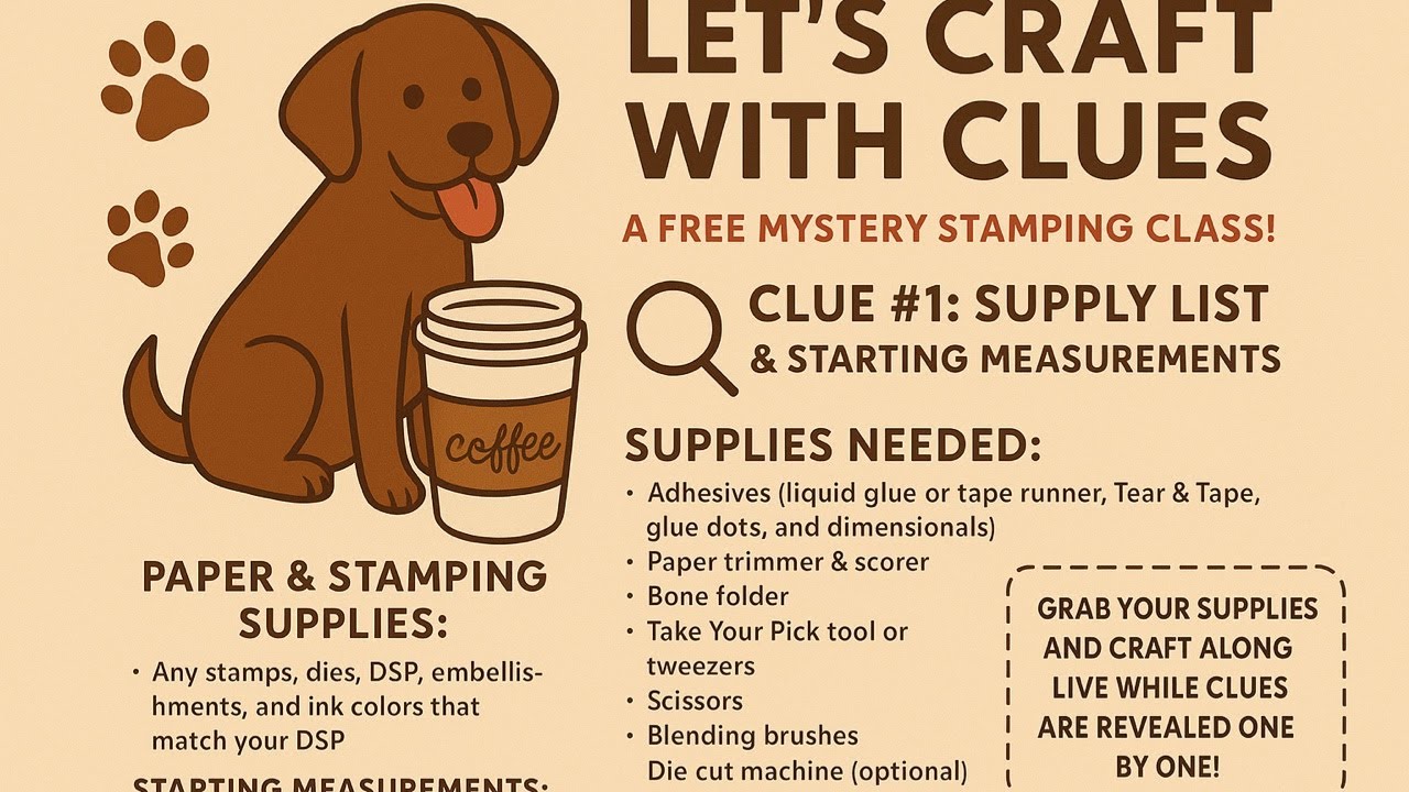 Episode 106: Let's Craft with Clues - a Free Mystery Stamping Class!