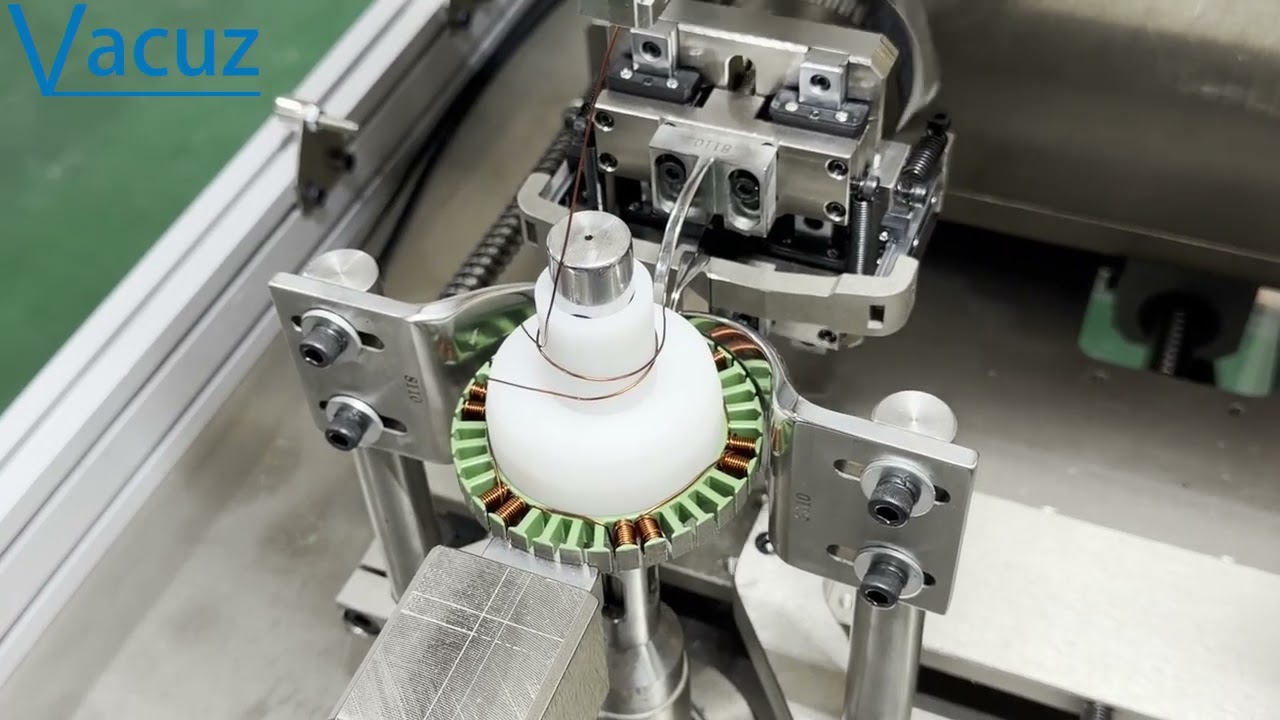 Two Stations 8110 FPV UAV Drone Motor Stator Core Automatic Flying Fork Winding Machine Equipment
