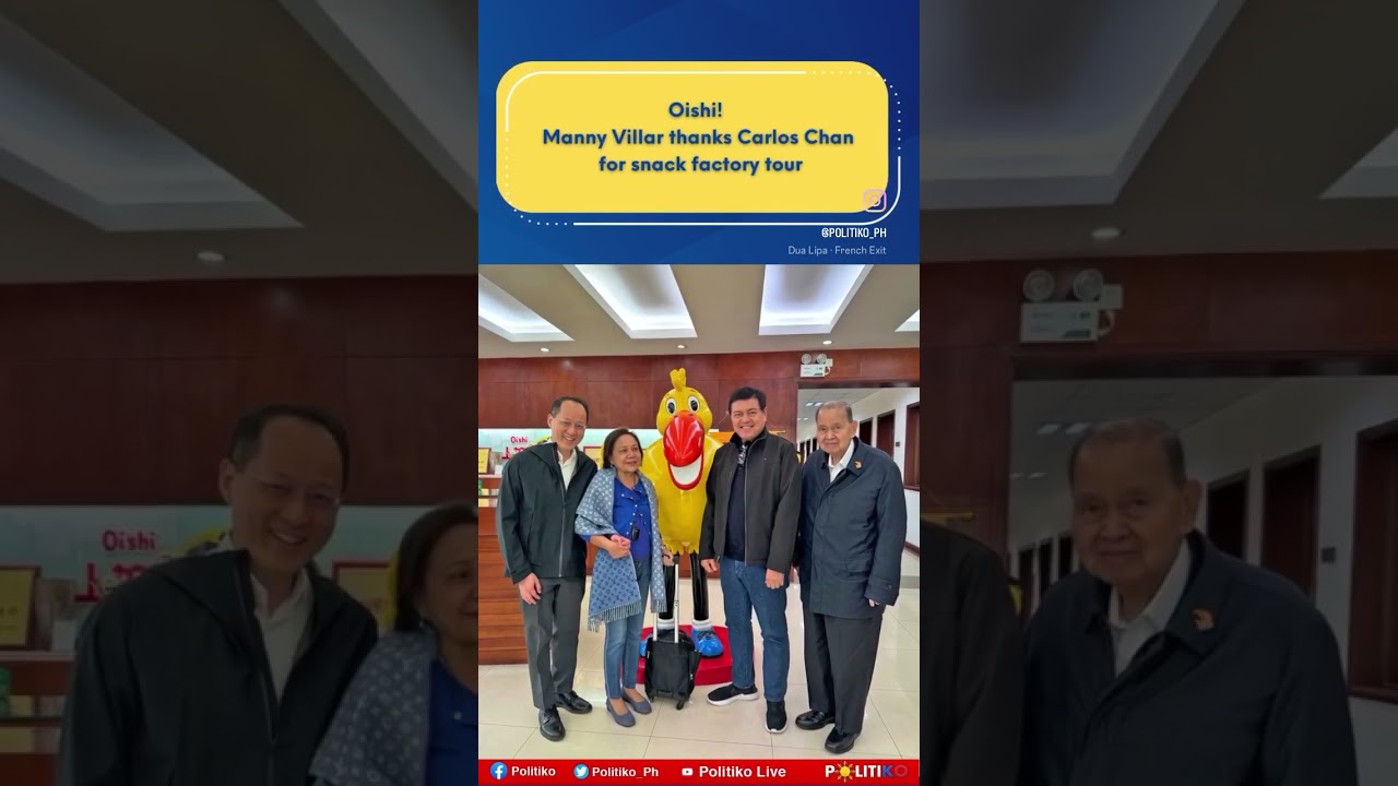 Oishi! Manny Villar Thanks Carlos Chan For Snack Factory Tour