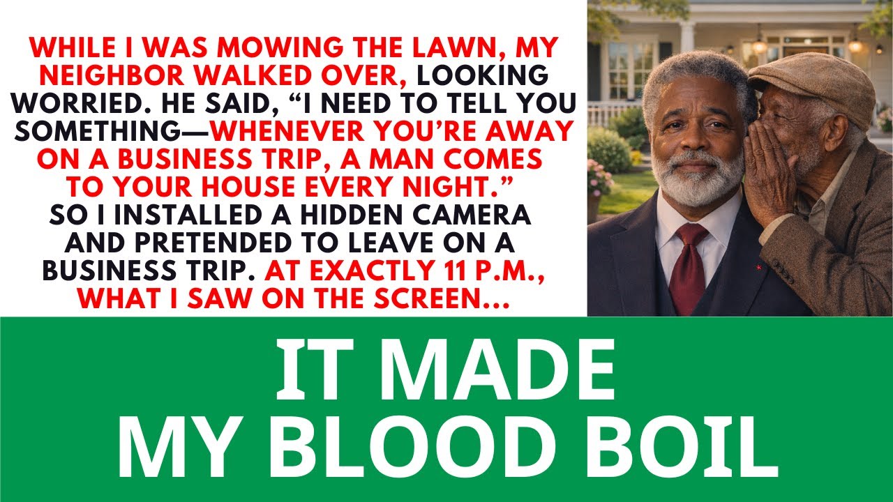 My Elderly Neighbor Whispered, 'A Man Sneaks Into Your House Whenever You're On A Business Trip...