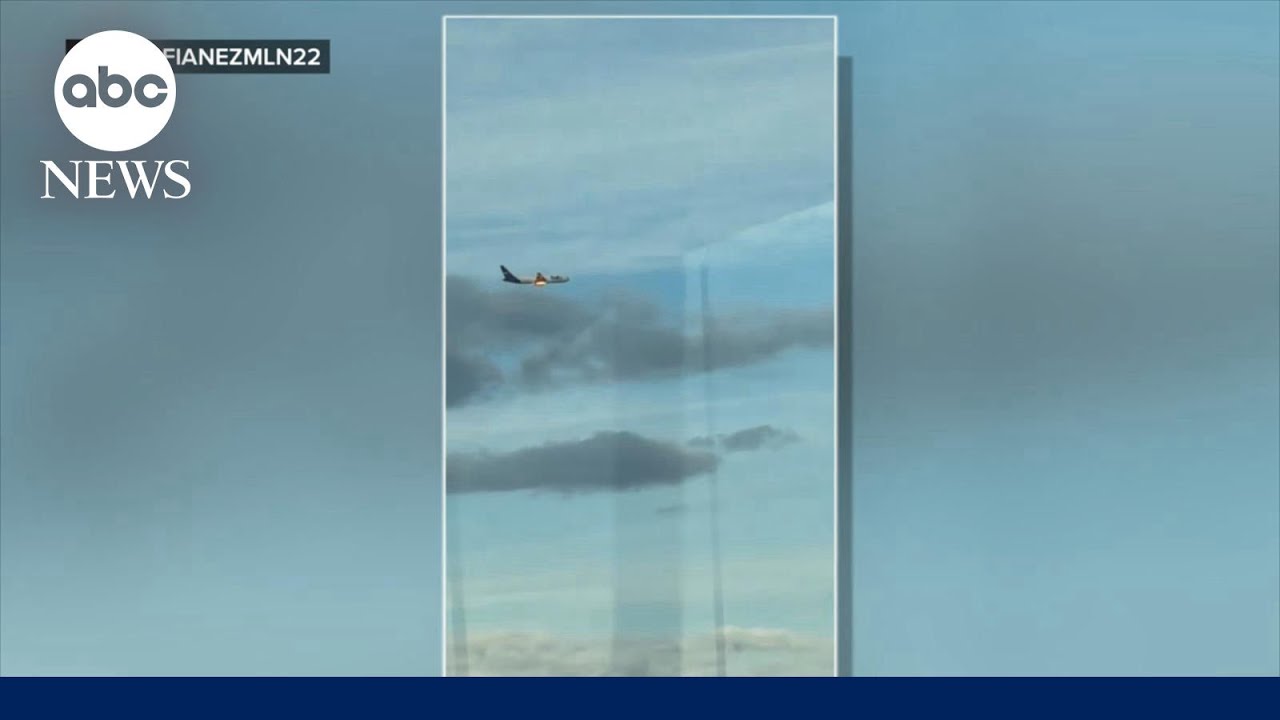 Video captures FedEx plane's engine in flames after bird collision