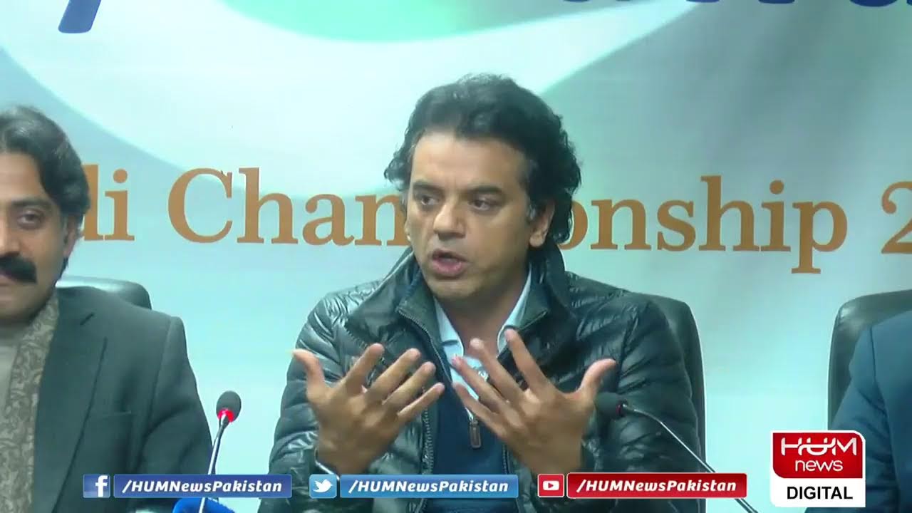 Special Assistant Usman Dar talks to media