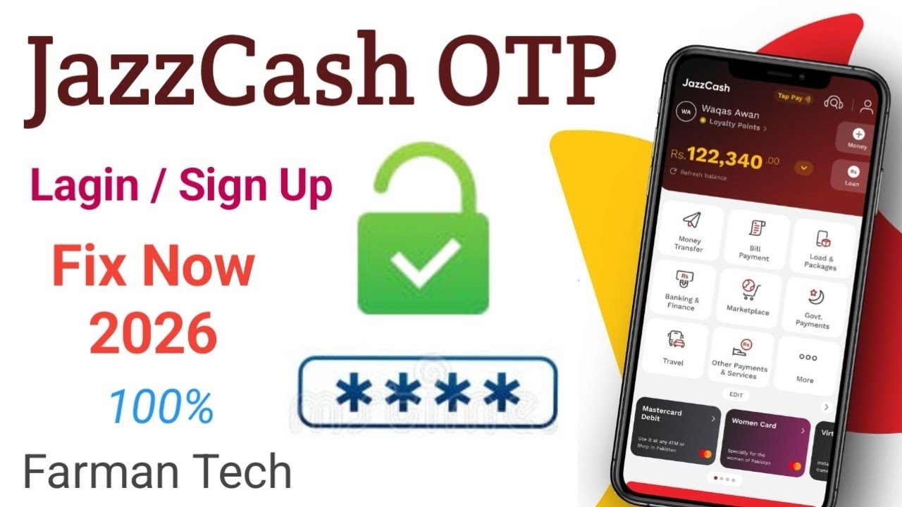 Jazzcash Login OTP Problem | Jazzcash Ka OTP Problem | Jazzcash OTP Not Fetching Problem 2026
