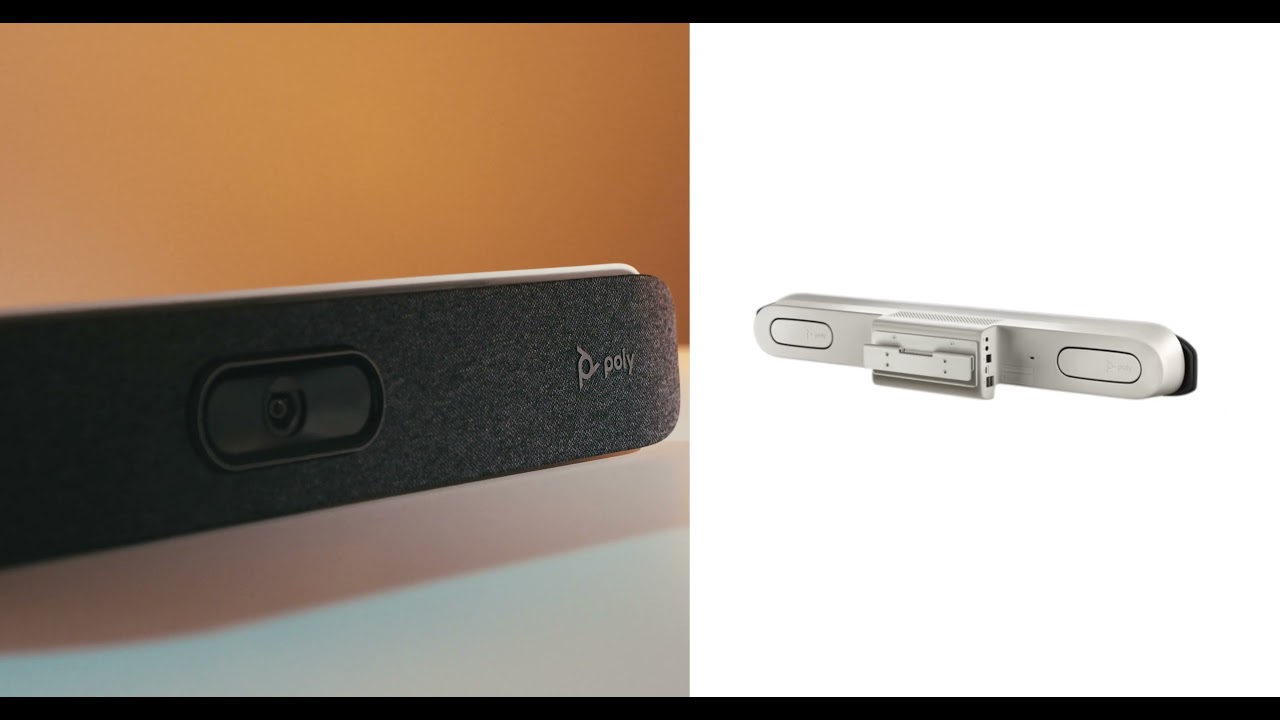Physical connections of the Poly Studio x50 Video Soundbar