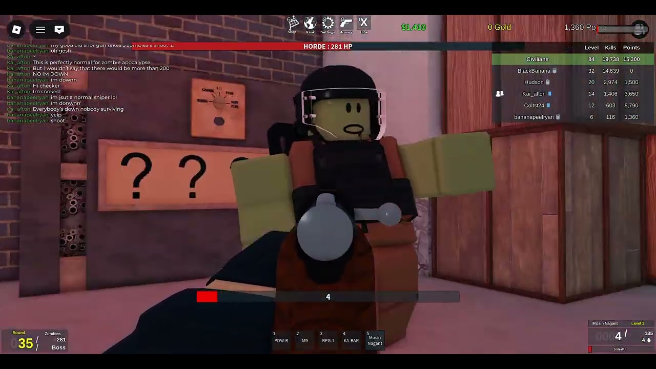 fighting zombies in roblox part 2