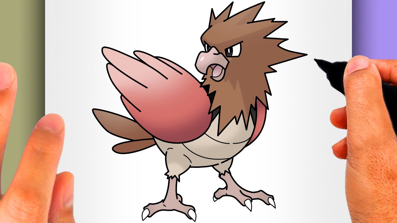 HOW TO DRAW SPEAROW - How to Draw Pokémon Nº 0021 (EASY POKÉMON DRAWING) - Spearow Drawing