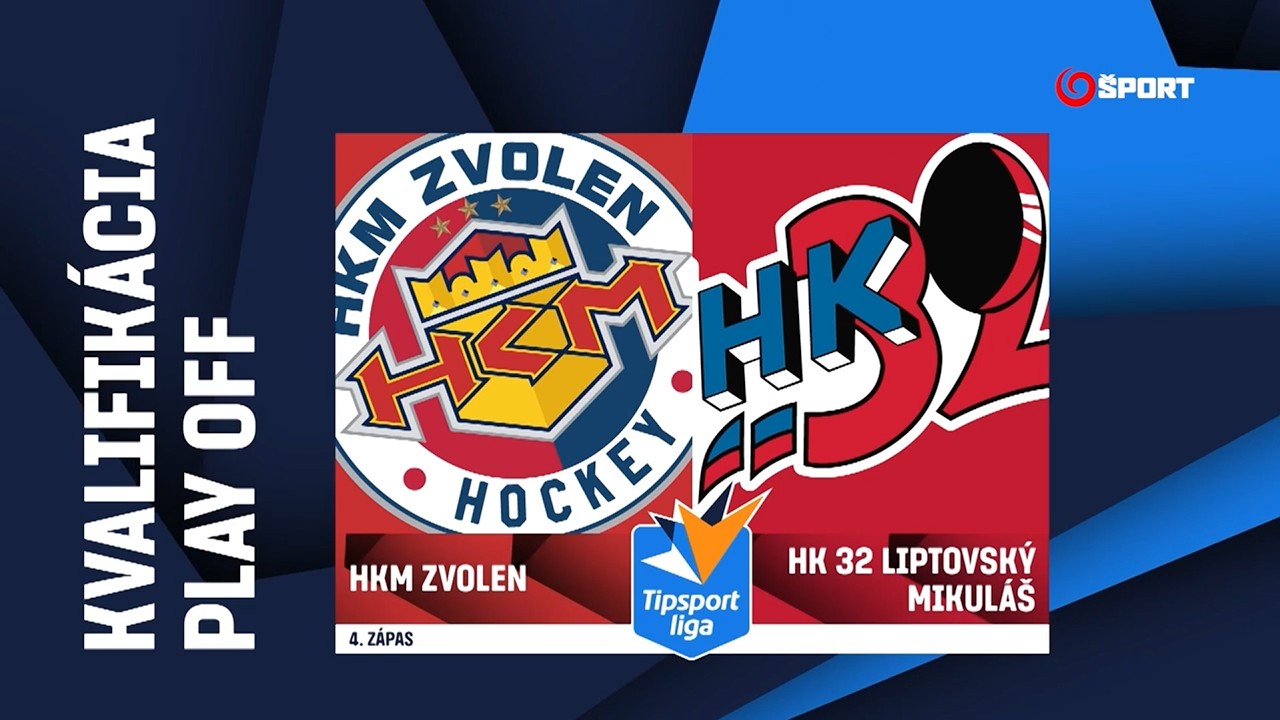 4. zápas kvalifikácie play-off: HKM Zvolen – MHK 32 Liptovský Mikuláš 0:3 (0:1, 0:1, 0:1)