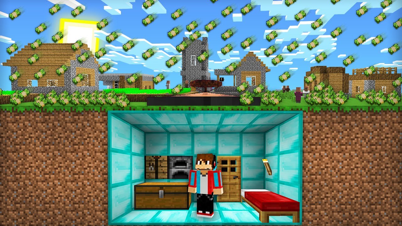 КАК МНЕ ПЕРЕЖИТЬ ДОЖДЬ ИЗ ДЕНЕГ В МАЙНКРАФТ | Компот Minecraft