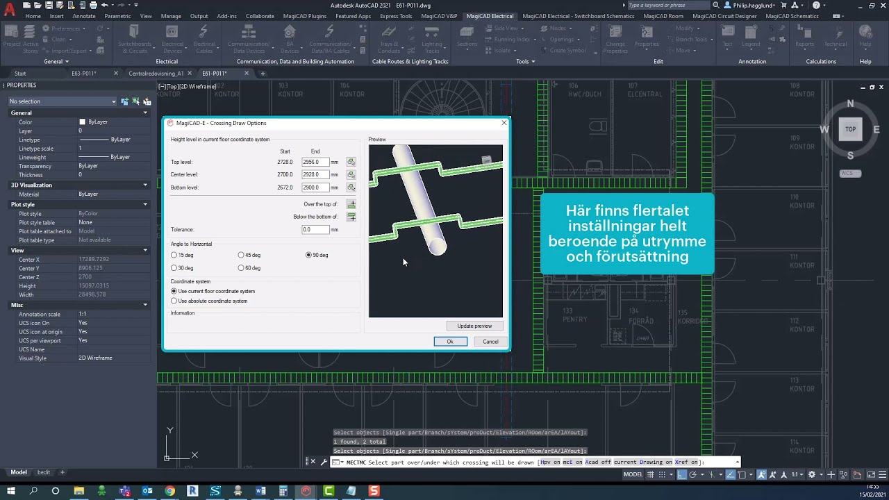 Kort introduktion av MagiCAD Electrical för AutoCAD