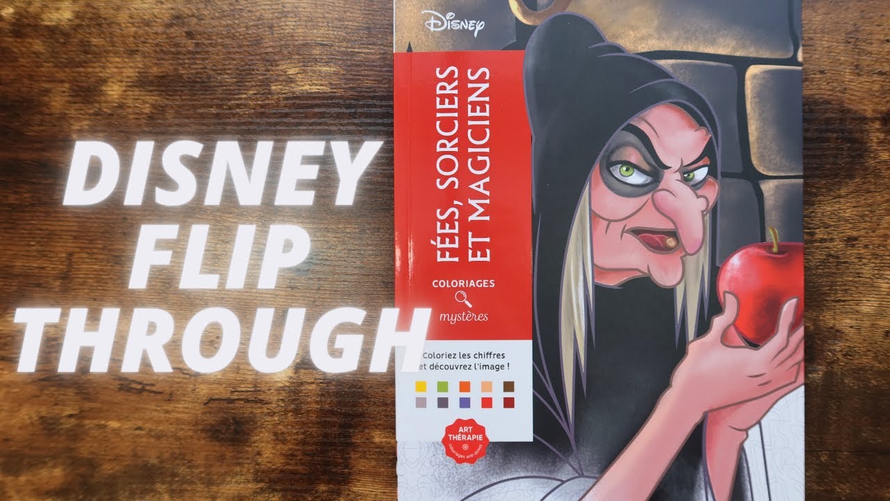 fees, sorciers et magiciens | disney color by number flip through!