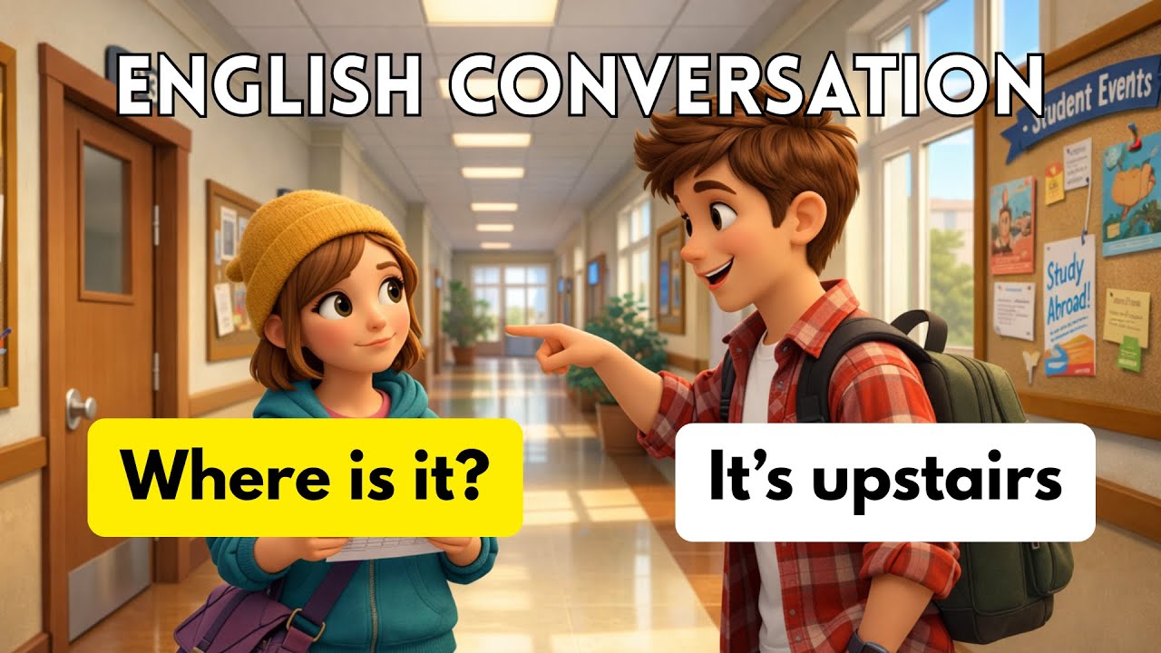 25 Easy English Conversations at School and University | Real Life Dialogues Practice (A1-A2 Level)
