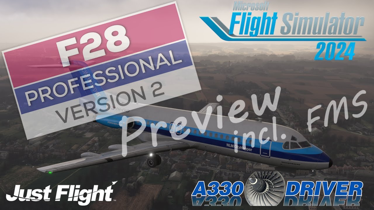 AWESOME JustFlight Fokker 28 v2 PREVIEW incl. NEW FMS | Real Airline Pilot