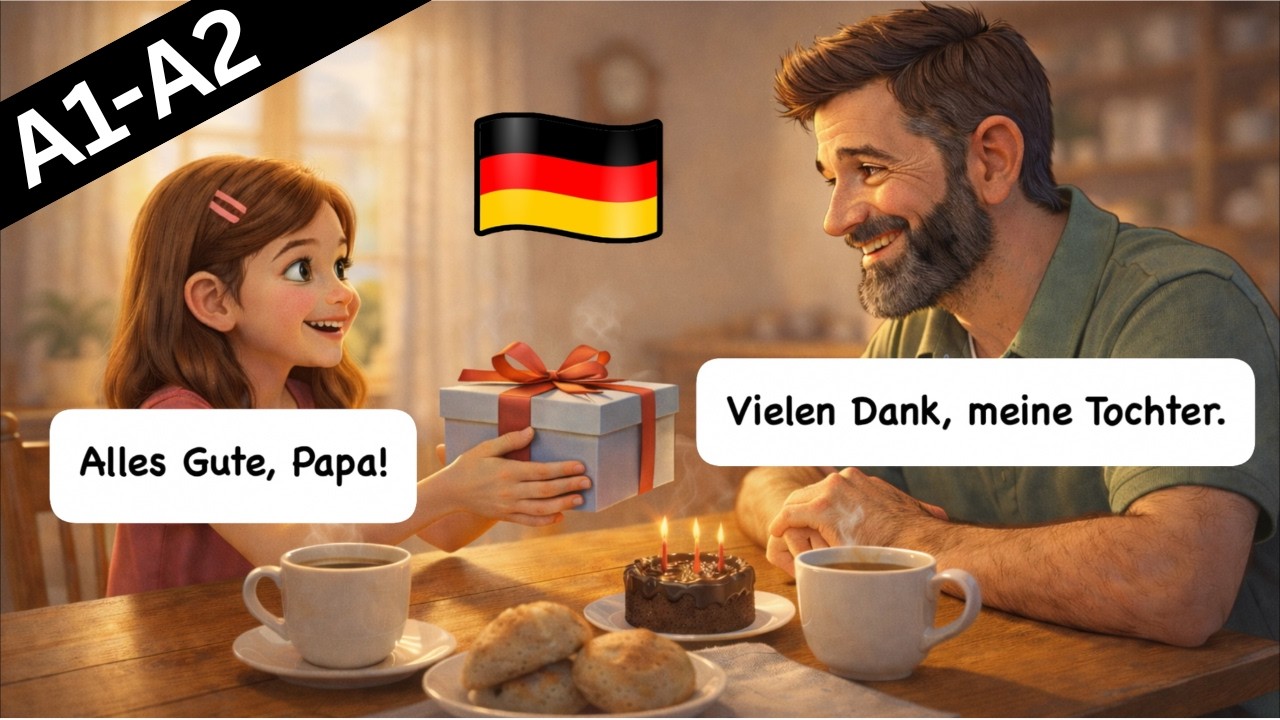 Simple German Conversations for Beginners | 9 Real-Life German Dialogues (A1-A2)